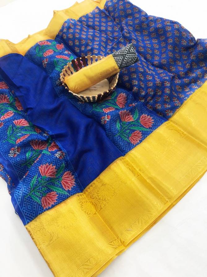 Kanchi Chanderi 9 Printed Cotton Fancy Ethnic Wear Latest Saree Collection